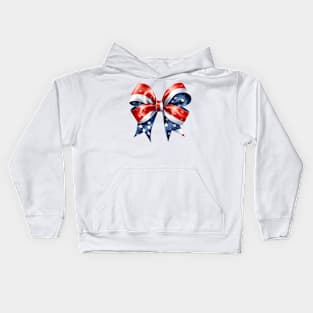 4th of July Ribbon #3 Kids Hoodie